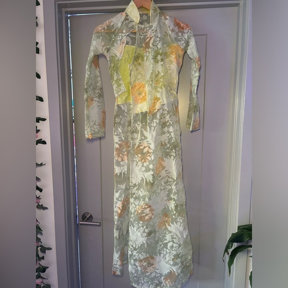 Vintage Floral Maxi Dress Coat - Picture 6 of 6